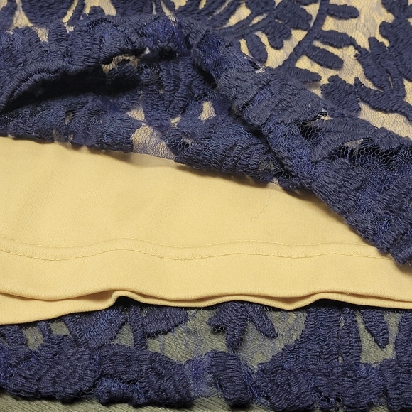 Royal blue lace overlay cocktail dress - Picture 8 of 13
